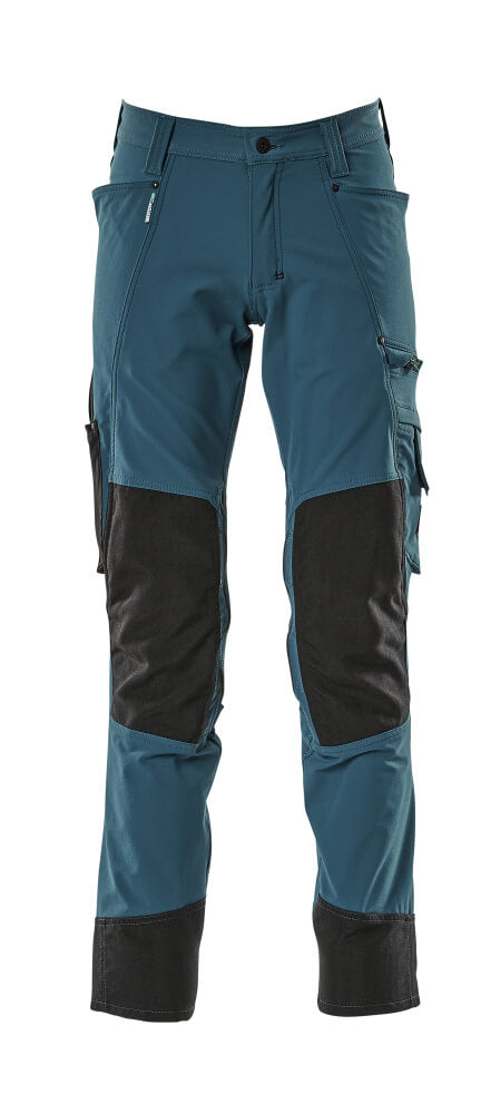 MASCOT® ADVANCED 17179-311 – Pantalones con bolsillos para rodilleras - petróleo oscuro