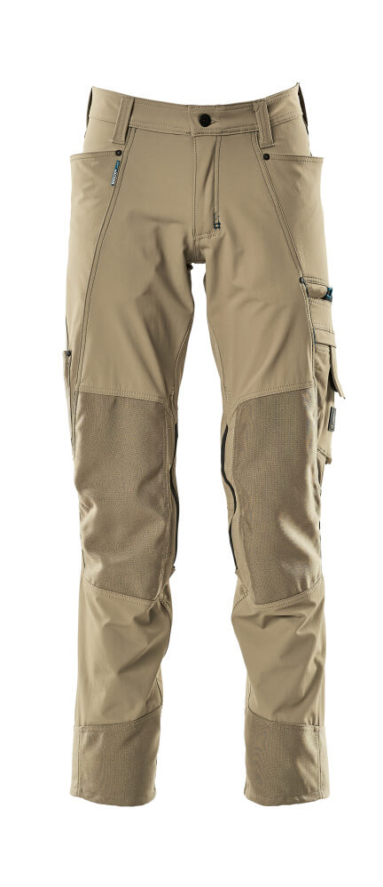 MASCOT® ADVANCED 17179-311 – Pantalones con bolsillos para rodilleras - caqui claro