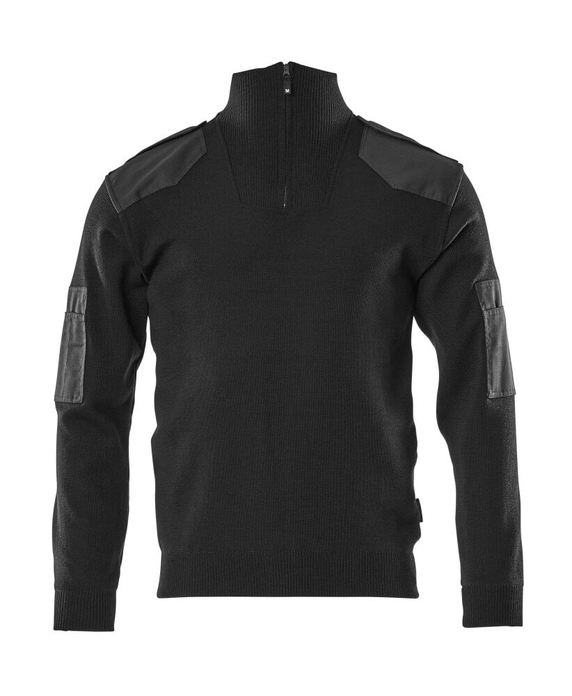 MASCOT® Nanterre – Jersey de punto con media cremallera - negro