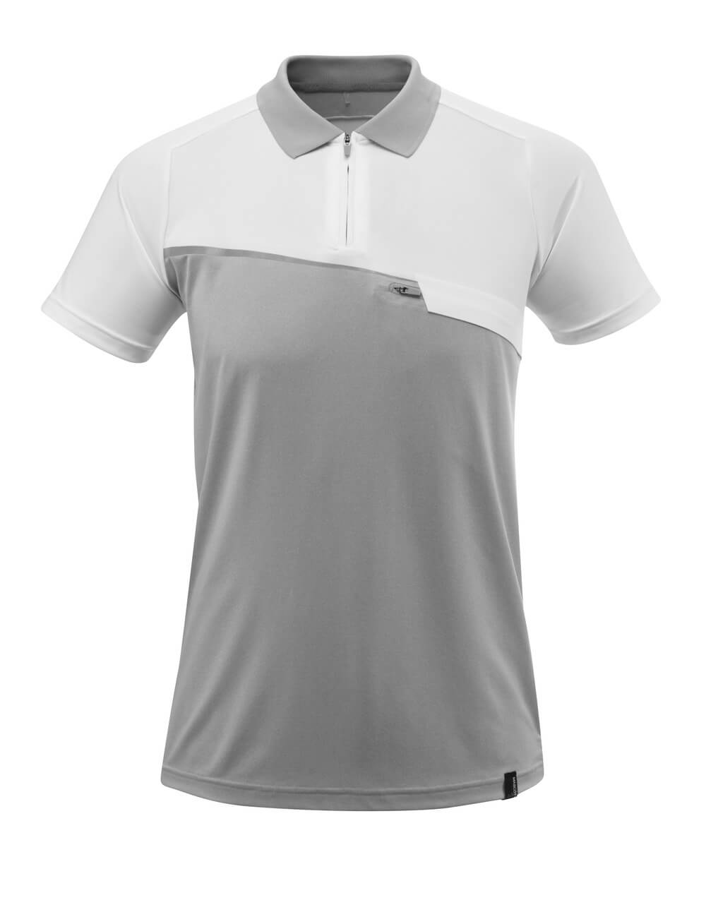 MASCOT® ADVANCED 17283-945 – Polo con bolsillo en el pecho - gris-moteado/blanco