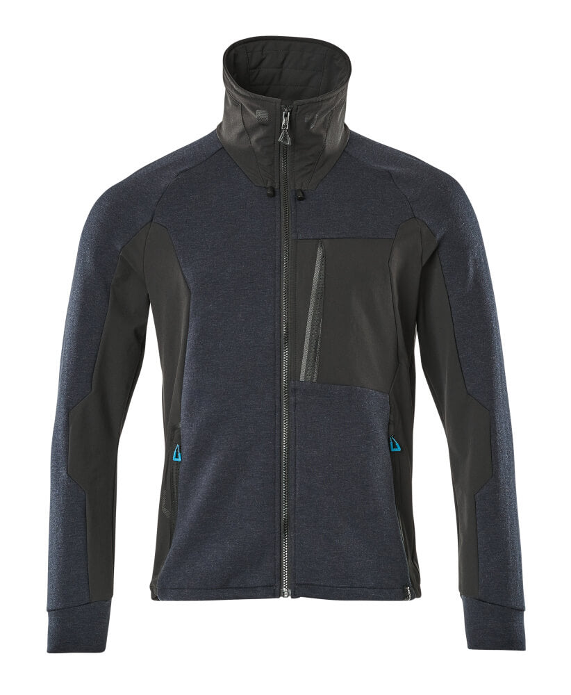 MASCOT® ADVANCED 17484-319 – Sudadera con cremallera - azul marino oscuro/negro