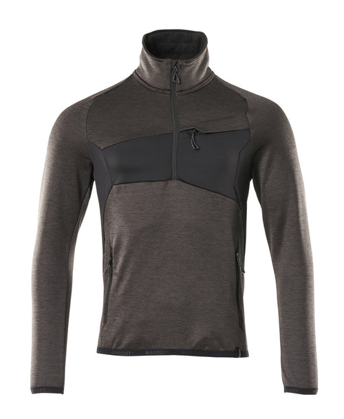 MASCOT® ACCELERATE 18003-316 – Jersey polar con media cremallera - antracita oscuro/negro