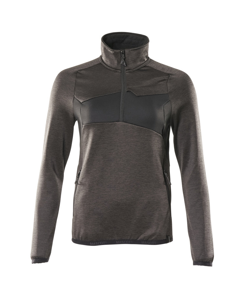 MASCOT® ACCELERATE 18053-316 – Jersey polar con media cremallera - antracita oscuro/negro