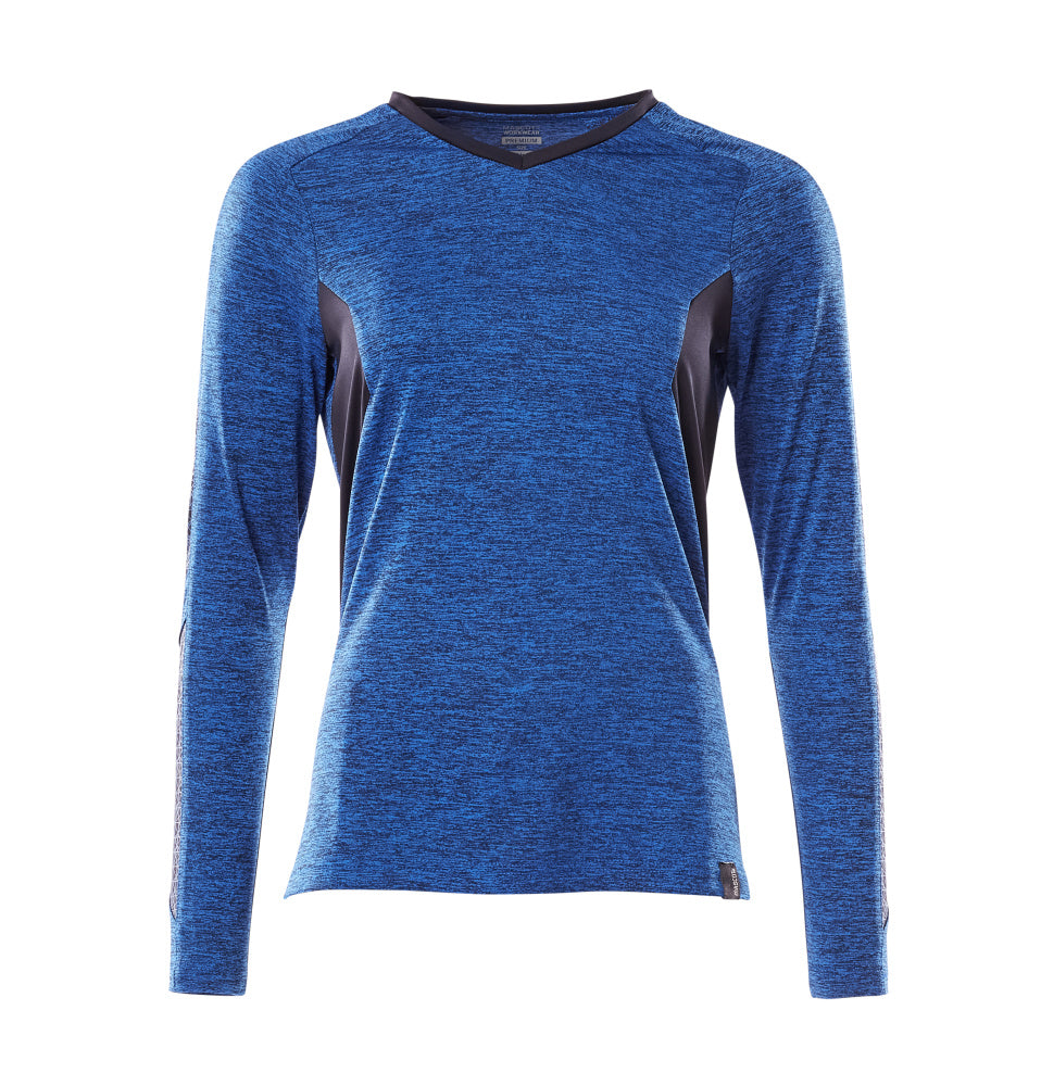 MASCOT® ACCELERATE 18091-810 – Camiseta, manga larga - azul celeste-moteado/azul marino oscuro