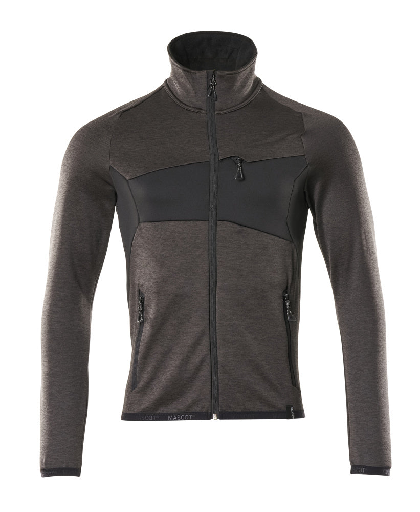 MASCOT® ACCELERATE 18103-316 – Jersey polar con cremallera - antracita oscuro/negro
