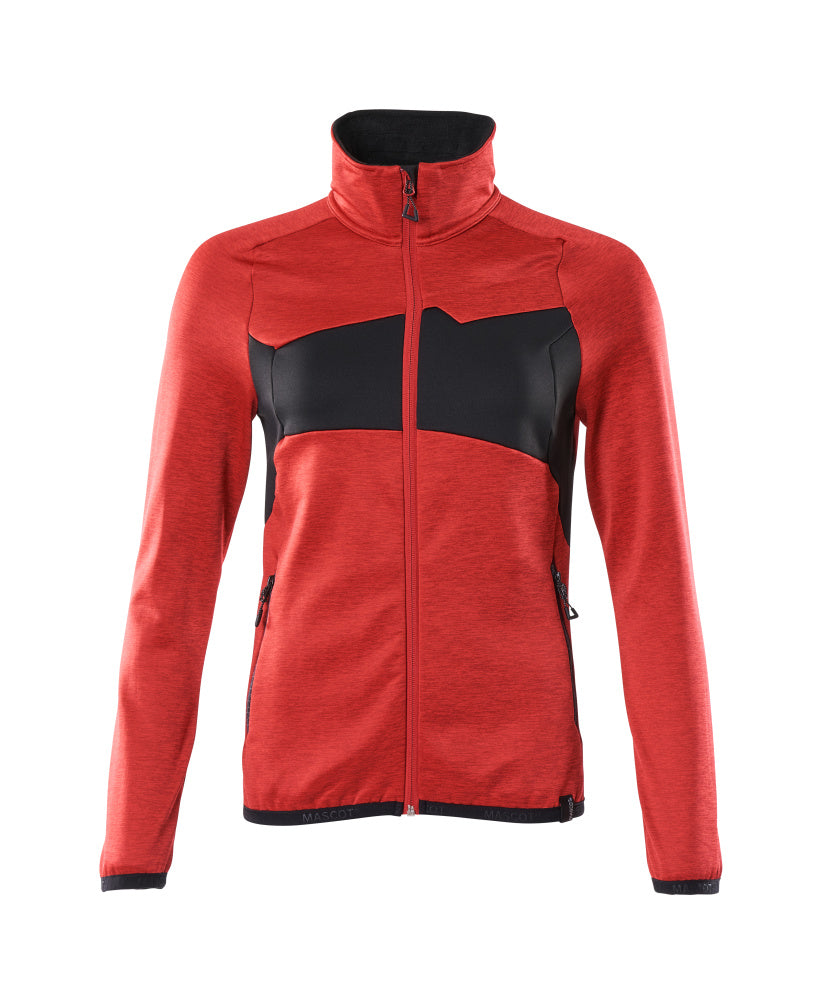 MASCOT® ACCELERATE 18153-316 – Jersey polar con cremallera - rojo tráfico/negro