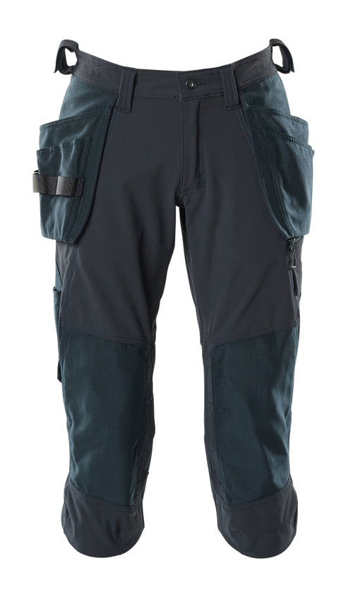 MASCOT® ACCELERATE 18249-311 – Pantalones ¾ con bolsillos colgantes - azul marino oscuro