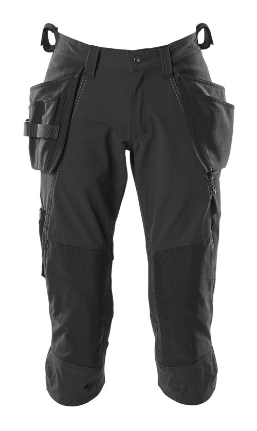 MASCOT® ACCELERATE 18249-311 – Pantalones ¾ con bolsillos colgantes - negro