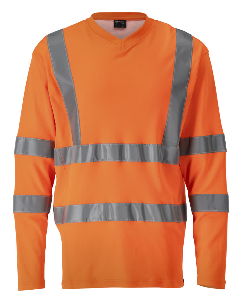 MASCOT® SAFE CLASSIC 18281-995 – Camiseta, manga larga - naranja de alta vis.