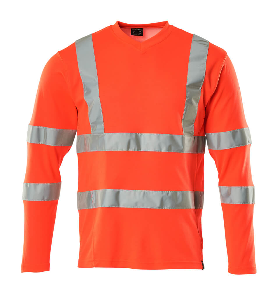 MASCOT® SAFE CLASSIC 18281-995 – Camiseta, manga larga - rojo de alta vis.