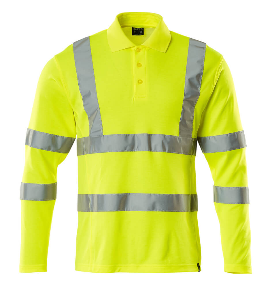 MASCOT® SAFE CLASSIC 18283-995 – Polo, manga larga - amarillo de alta vis.