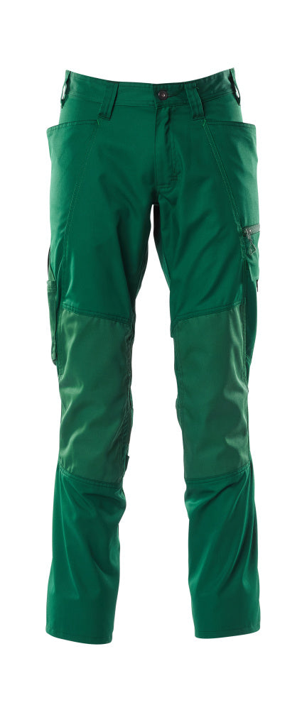 MASCOT® ACCELERATE 18379-230 – Pantalones con bolsillos para rodilleras - verde
