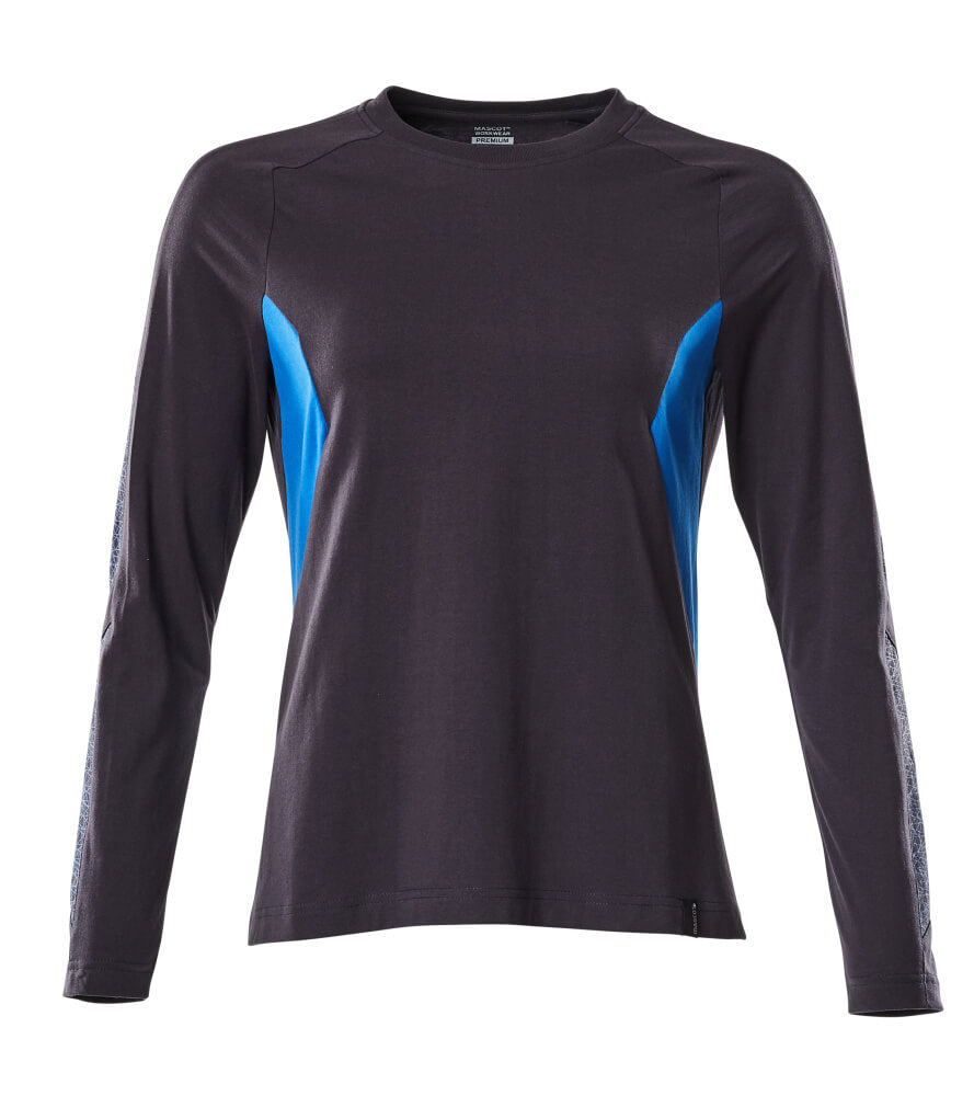 MASCOT® ACCELERATE 18391-959 – Camiseta, manga larga - azul marino oscuro/azul celeste