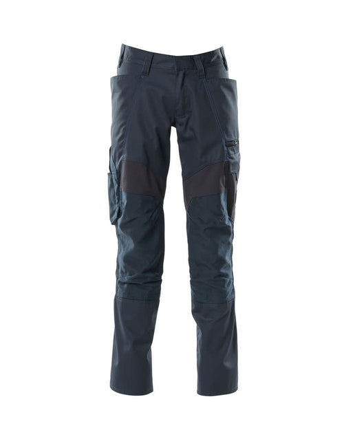 MASCOT® ACCELERATE 18579-442 – Pantalones con bolsillos para rodilleras - azul marino oscuro