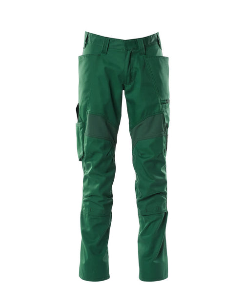 MASCOT® ACCELERATE 18579-442 – Pantalones con bolsillos para rodilleras - verde
