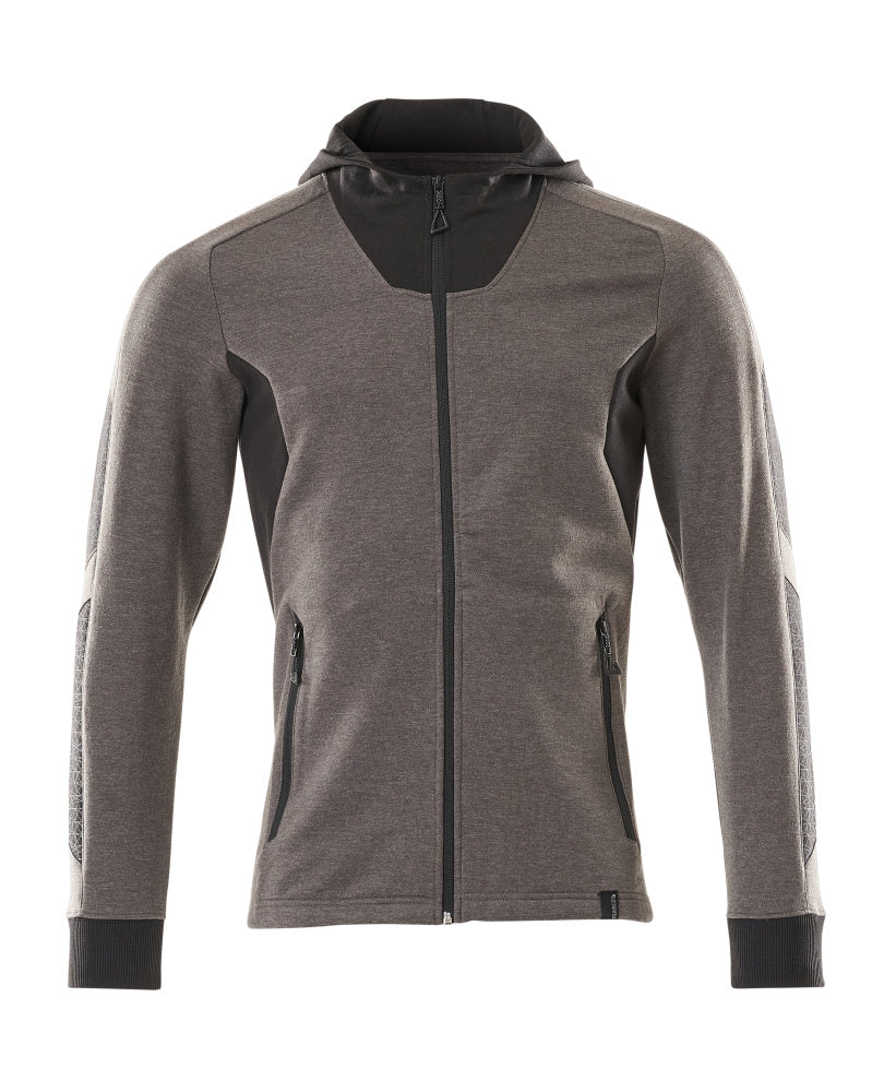 MASCOT® ACCELERATE 18584-962 – Sudadera con capucha con cremallera - antracita oscuro/negro