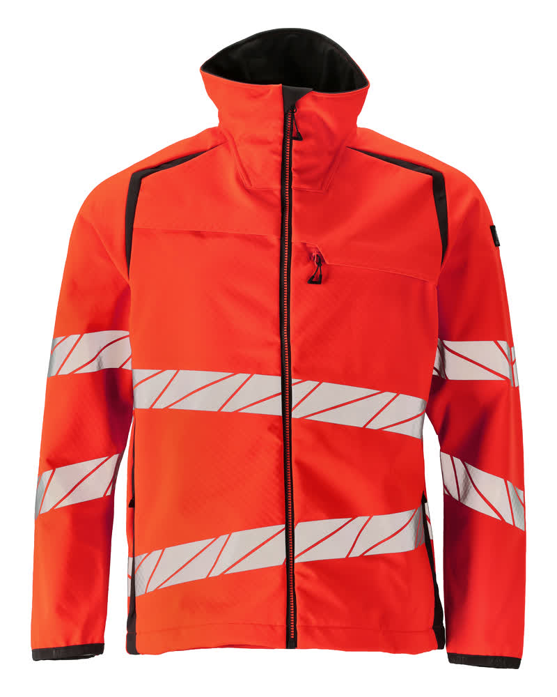 MASCOT® ACCELERATE SAFE 19002-143 – Chaqueta Softshell - rojo de alta vis./antracita oscuro