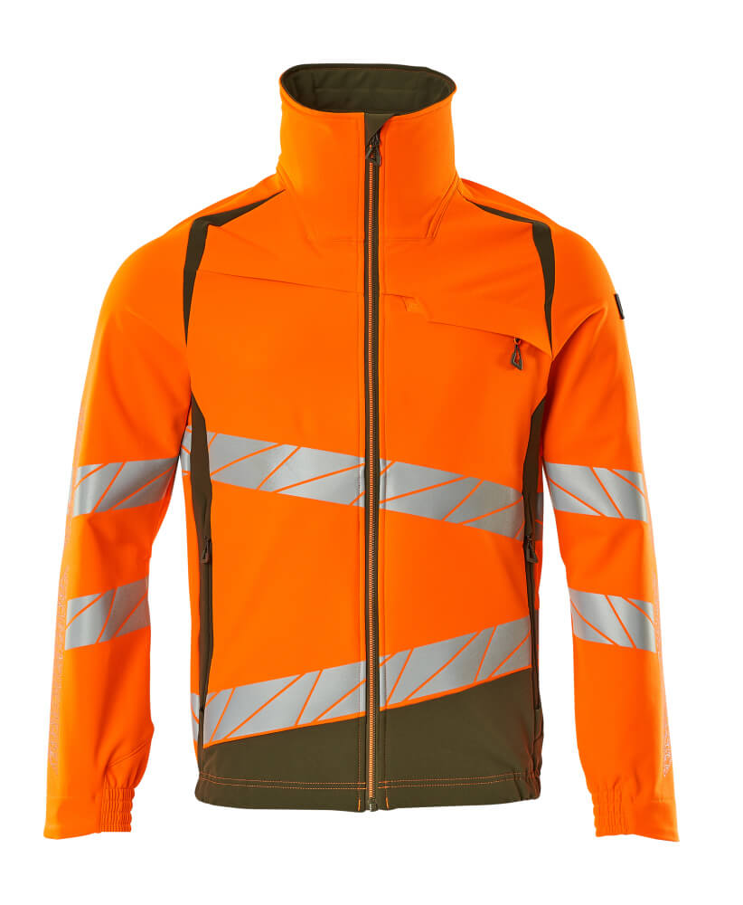 MASCOT® ACCELERATE SAFE 19009-511 – Chaqueta - naranja de alta vis./verde musgo