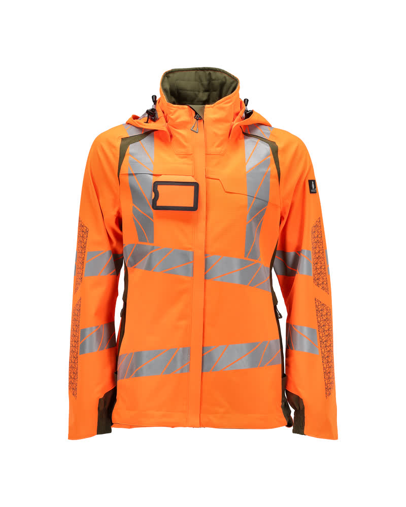 MASCOT® ACCELERATE SAFE 19011-449 – Chaqueta con forro exterior - naranja de alta vis./verde musgo