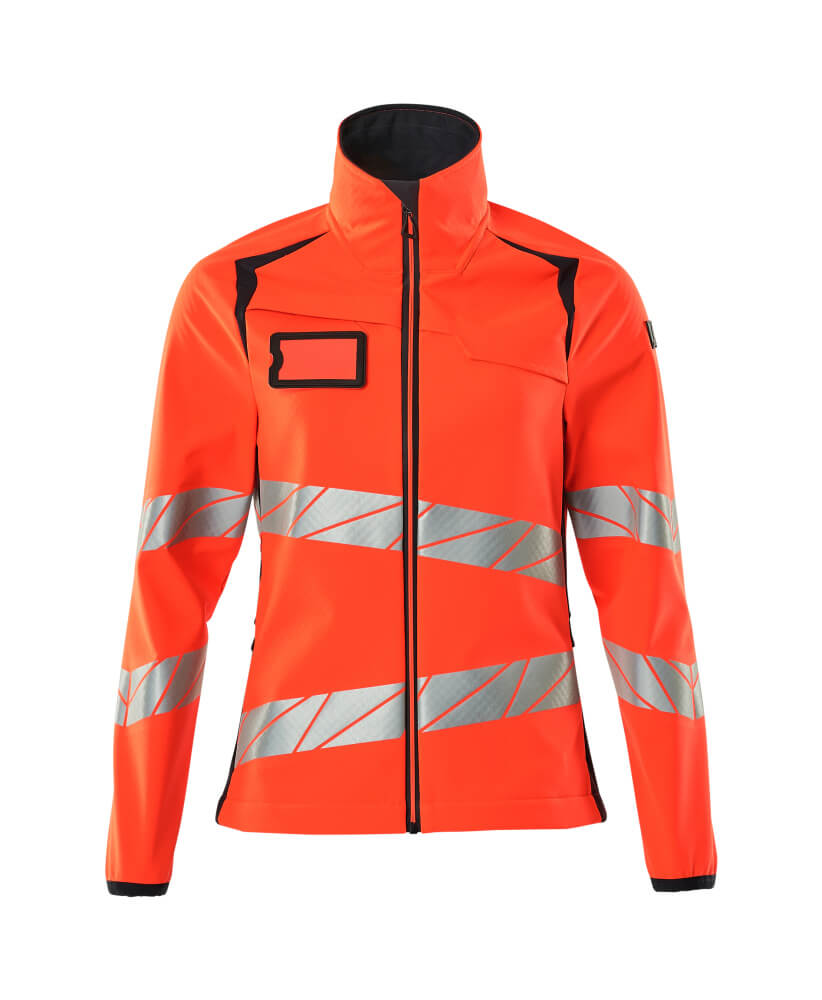 MASCOT® ACCELERATE SAFE 19012-143 – Chaqueta Softshell - rojo de alta vis./azul marino oscuro