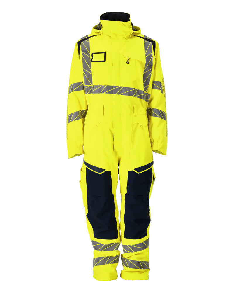 MASCOT® ACCELERATE SAFE 19019-449 – Mono de invierno - amarillo de alta vis./azul marino oscuro