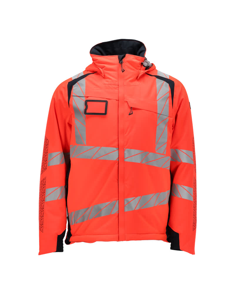 MASCOT® ACCELERATE SAFE 19035-449 – Chaqueta de invierno - rojo de alta vis./azul marino oscuro