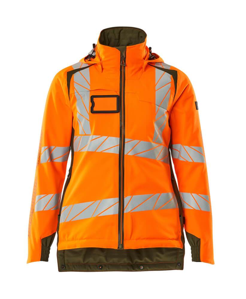 MASCOT® ACCELERATE SAFE 19045-449 – Chaqueta de invierno - naranja de alta vis./verde musgo