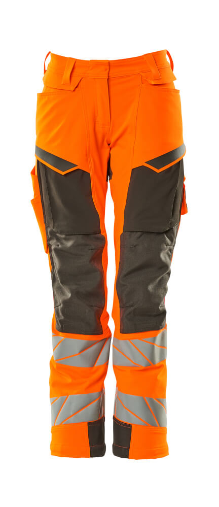 MASCOT® ACCELERATE SAFE 19078-511 – Pantalones con bolsillos para rodilleras - naranja de alta vis./antracita oscuro