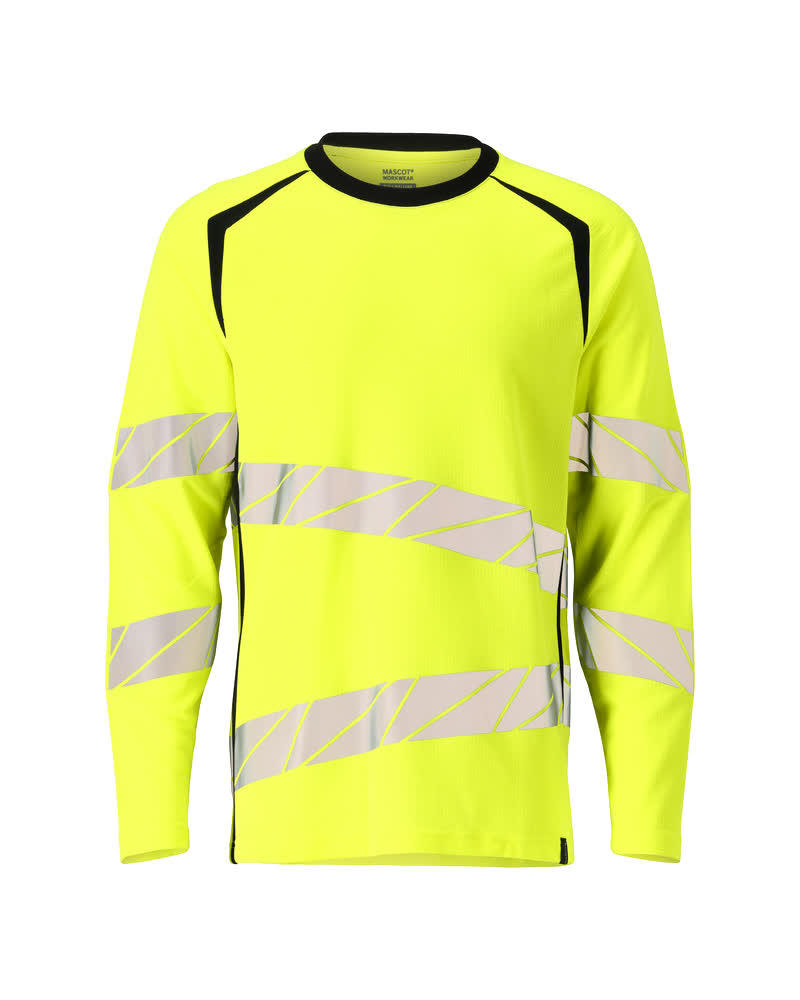 MASCOT® ACCELERATE SAFE 19081-771 – Camiseta, manga larga - amarillo de alta vis./negro