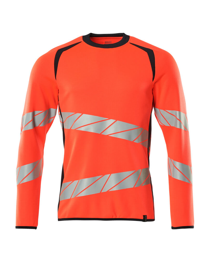 MASCOT® ACCELERATE SAFE 19084-781 – Sudadera - rojo de alta vis./azul marino oscuro