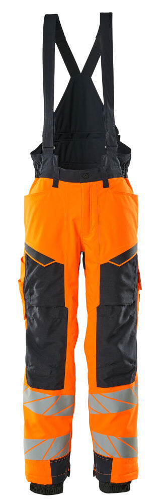 MASCOT® ACCELERATE SAFE 19090-449 – Pantalones de invierno - naranja de alta vis./azul marino oscuro