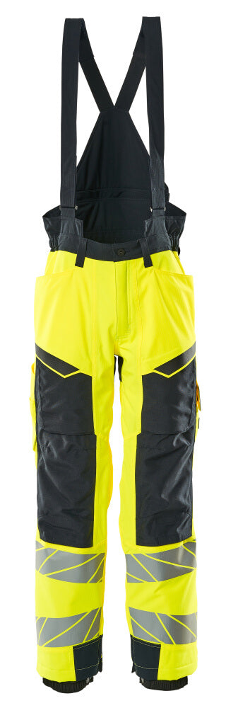 MASCOT® ACCELERATE SAFE 19090-449 – Pantalones de invierno - amarillo de alta vis./azul marino oscuro