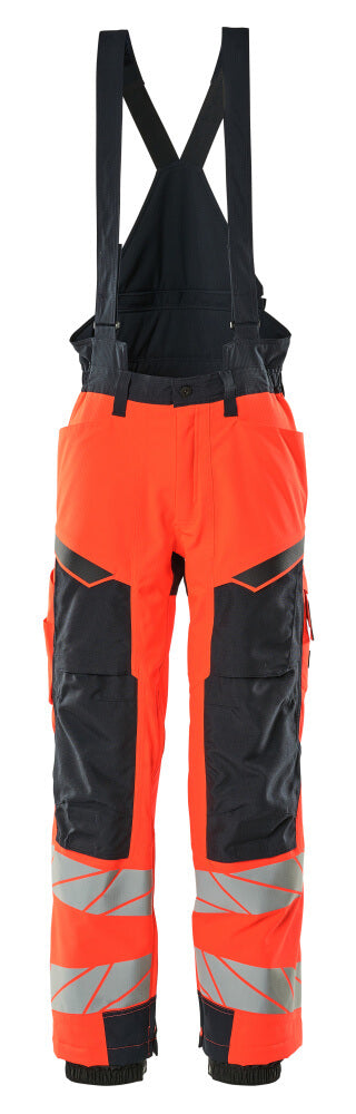 MASCOT® ACCELERATE SAFE 19090-449 – Pantalones de invierno - rojo de alta vis./azul marino oscuro