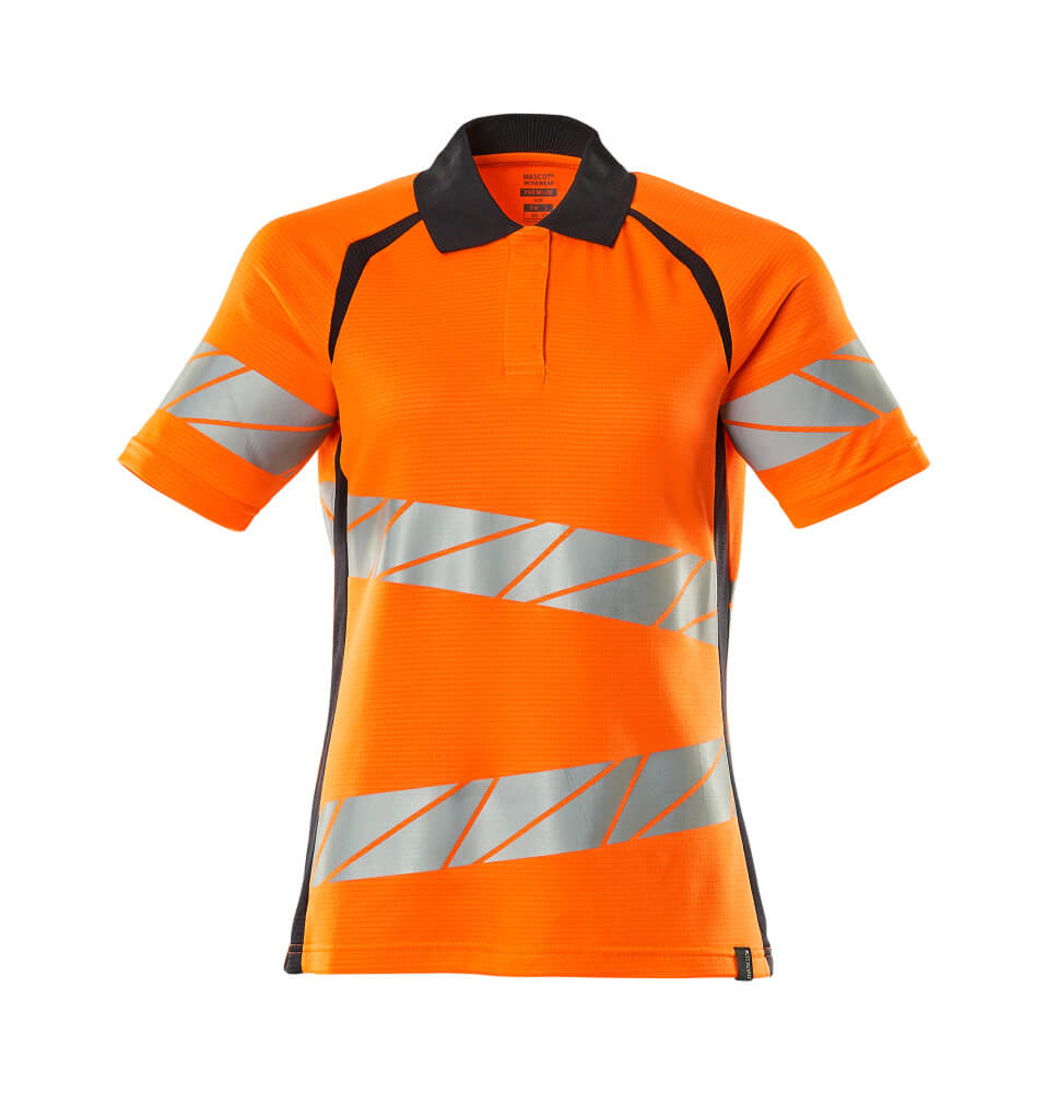 MASCOT® ACCELERATE SAFE 19093-771 – Polo - naranja de alta vis./azul marino oscuro