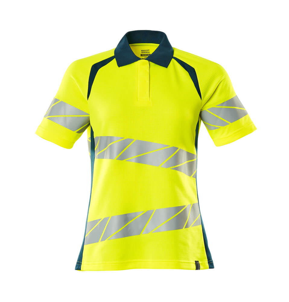 MASCOT® ACCELERATE SAFE 19093-771 – Polo - amarillo de alta vis./petróleo oscuro