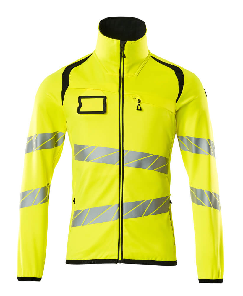 MASCOT® ACCELERATE SAFE 19103-315 – Jersey polar con cremallera - amarillo de alta vis./negro