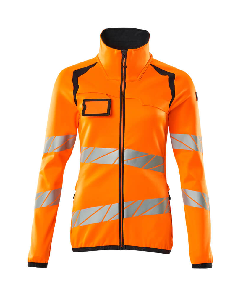 MASCOT® ACCELERATE SAFE 19153-315 – Jersey polar con cremallera - naranja de alta vis./azul marino oscuro