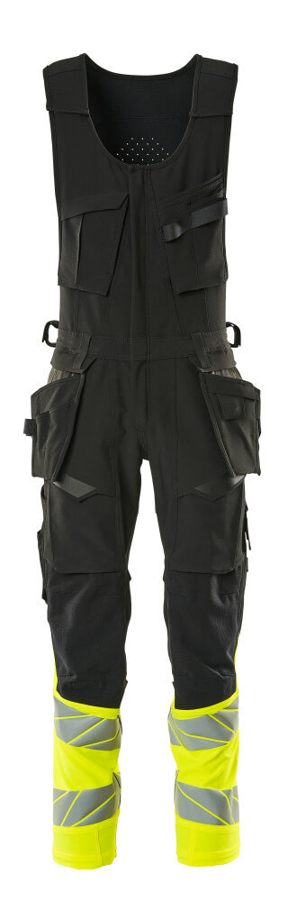 MASCOT® ACCELERATE SAFE 19169-711 – Combi suit - negro/amarillo de alta vis.