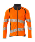 MASCOT® ACCELERATE SAFE 19184-781 – Sudadera con cremallera - naranja de alta vis./azul marino oscuro