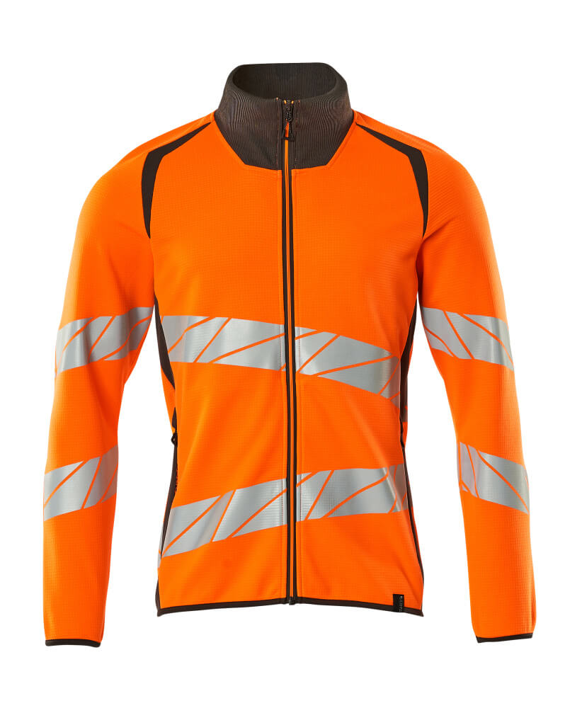 MASCOT® ACCELERATE SAFE 19184-781 – Sudadera con cremallera - naranja de alta vis./antracita oscuro