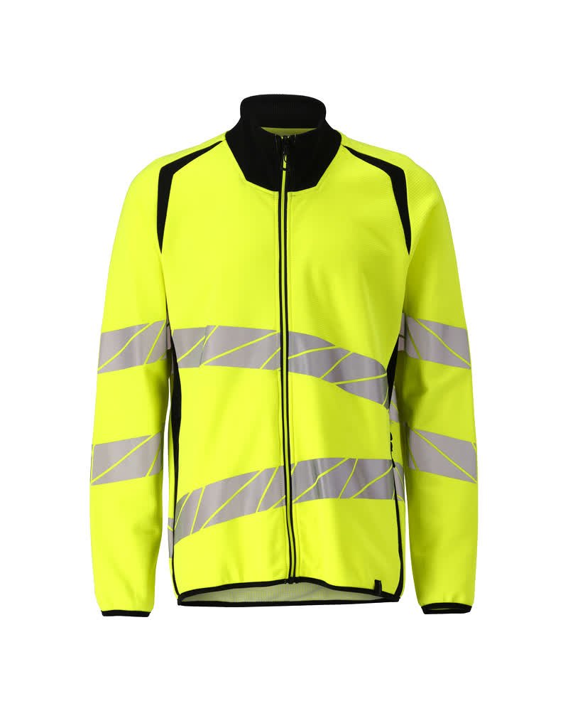 MASCOT® ACCELERATE SAFE 19184-781 – Sudadera con cremallera - amarillo de alta vis./negro