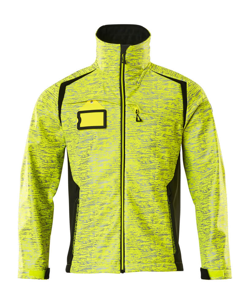 MASCOT® ACCELERATE SAFE 19202-291 – Chaqueta Softshell - amarillo de alta vis./negro