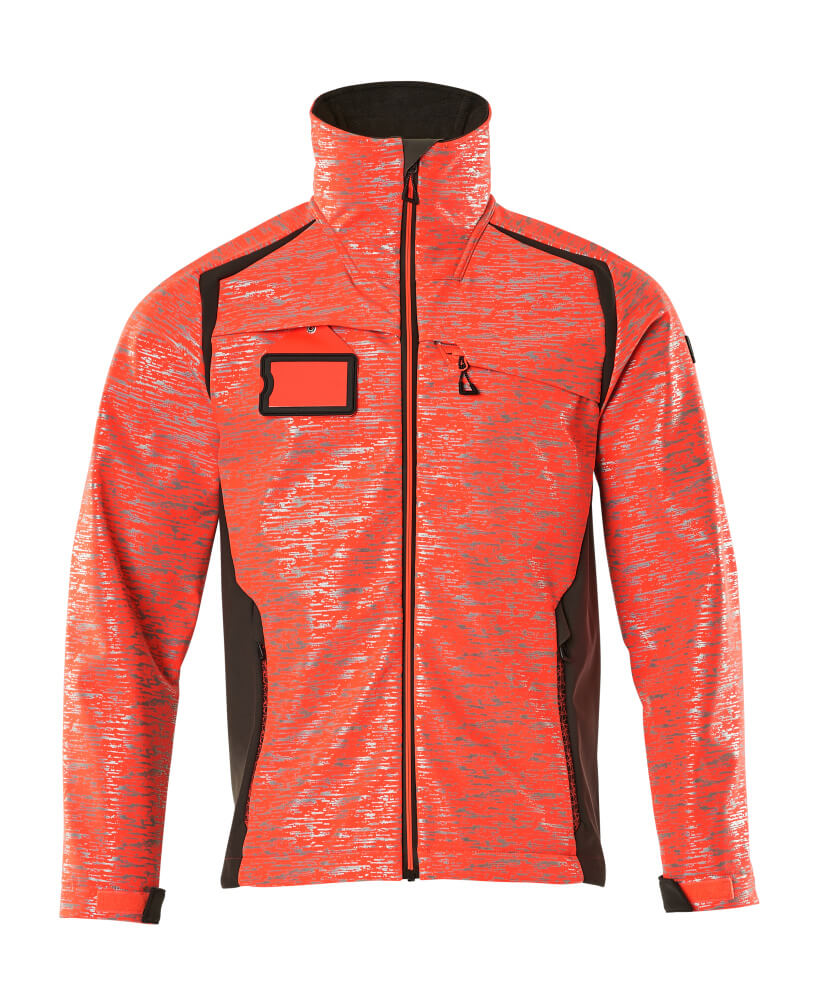 MASCOT® ACCELERATE SAFE 19202-291 – Chaqueta Softshell - rojo de alta vis./antracita oscuro
