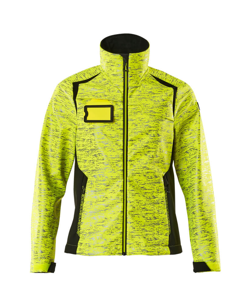 MASCOT® ACCELERATE SAFE 19212-291 – Chaqueta Softshell - amarillo de alta vis./negro