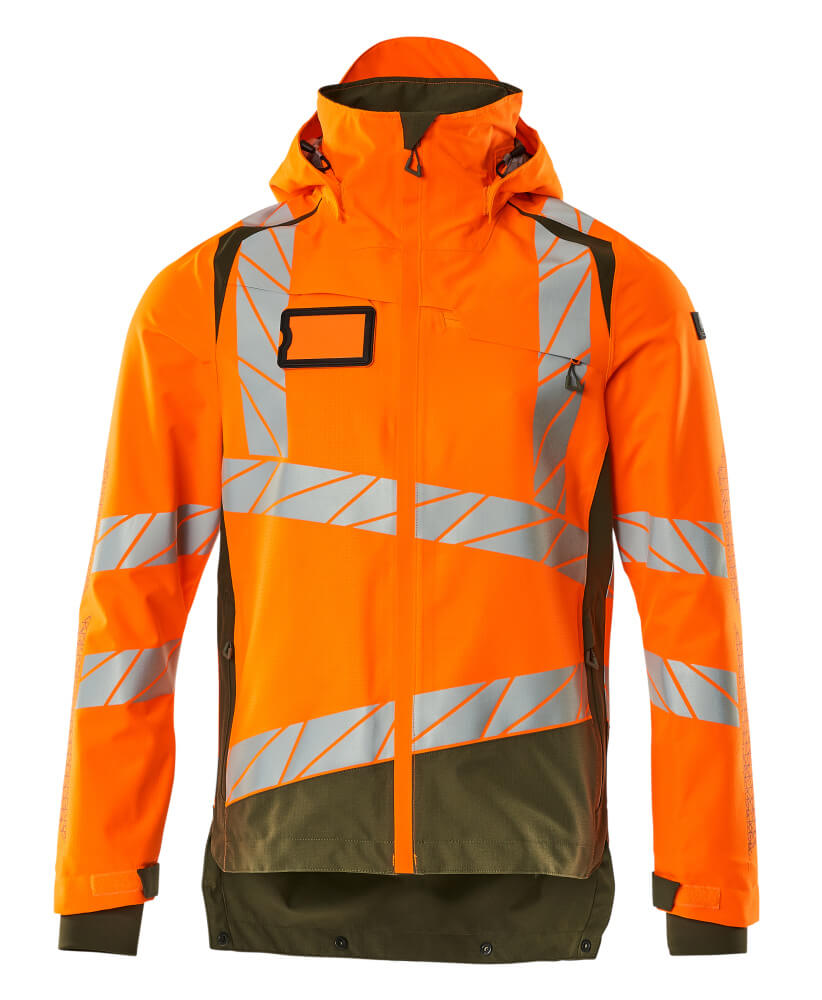 MASCOT® ACCELERATE SAFE 19301-231 – Chaqueta con forro exterior - naranja de alta vis./verde musgo