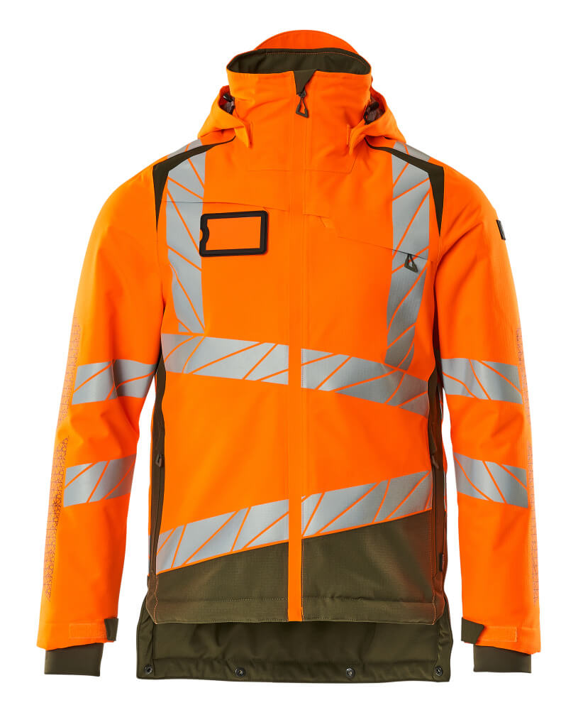 MASCOT® ACCELERATE SAFE 19335-231 – Chaqueta de invierno - naranja de alta vis./verde musgo