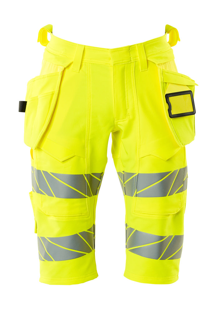 MASCOT® ACCELERATE SAFE 19349-711 – Pantalones cortos con bolsillos colgantes - amarillo de alta vis.