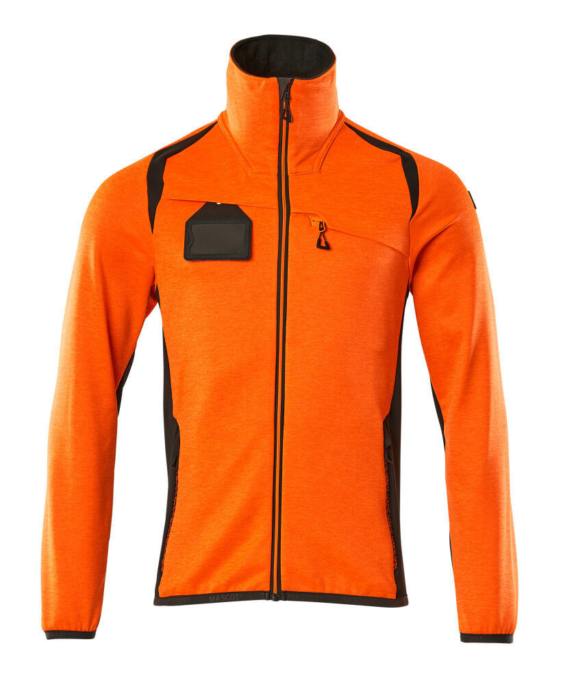 MASCOT® ACCELERATE SAFE 19403-316 – Jersey polar con cremallera - naranja de alta vis./antracita oscuro