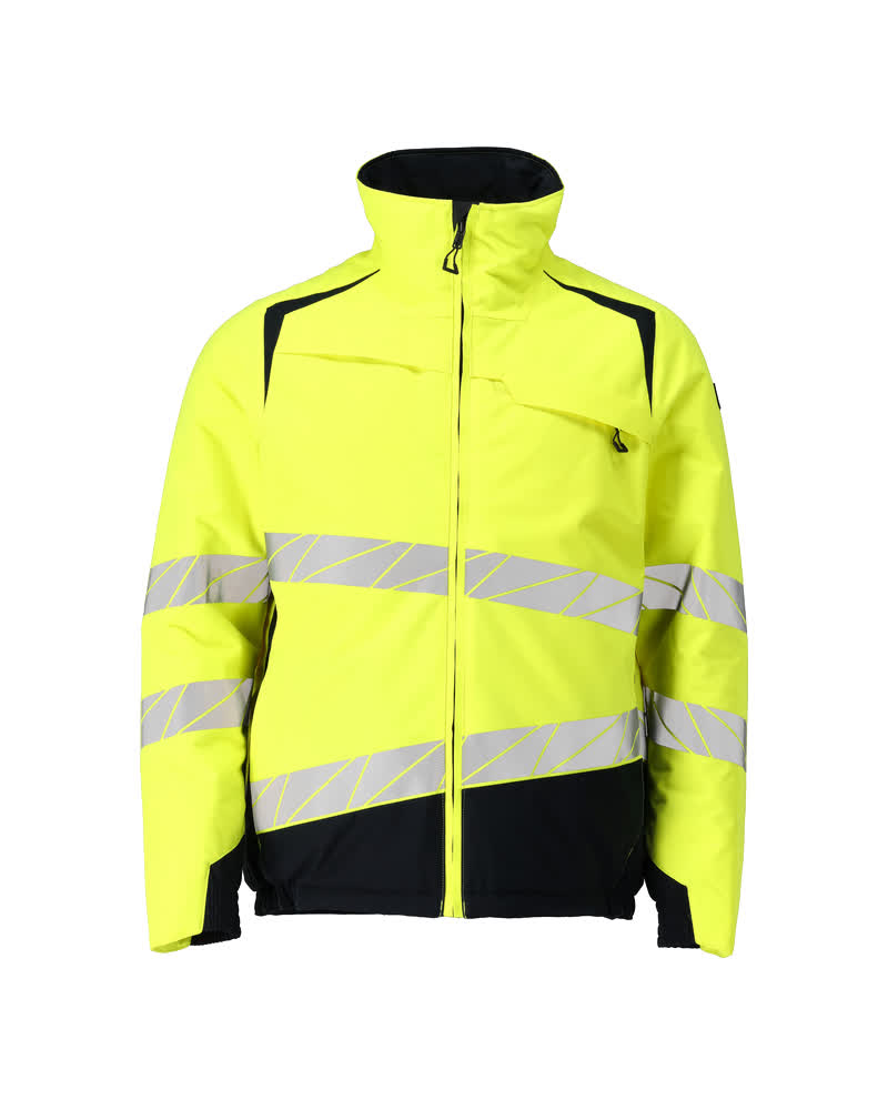 MASCOT® ACCELERATE SAFE 19435-231 – Chaqueta de invierno - amarillo de alta vis./azul marino oscuro