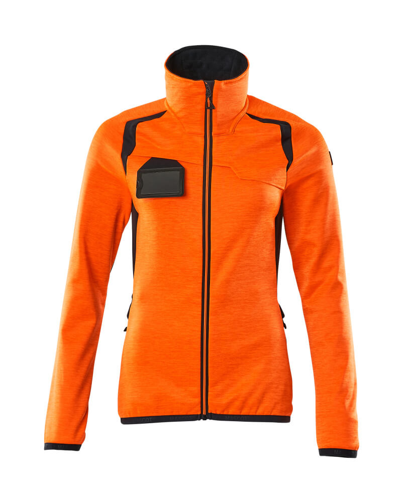 MASCOT® ACCELERATE SAFE 19453-316 – Jersey polar con cremallera - naranja de alta vis./azul marino oscuro